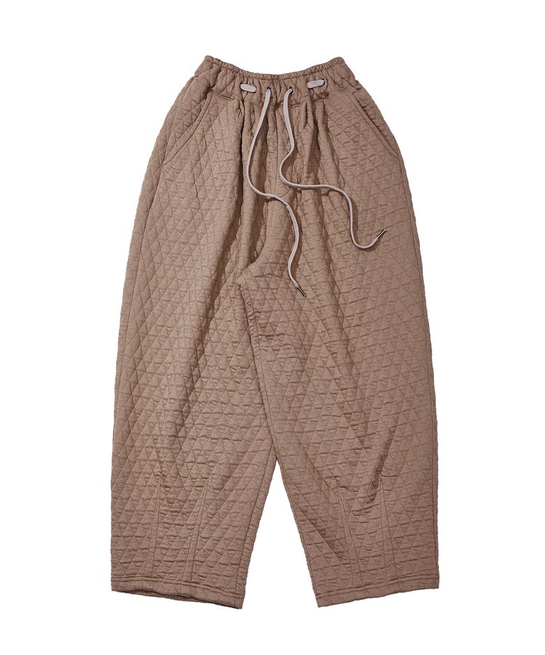 VINTAGE DIA-QUILTING BALLOON PANTS (Beige)