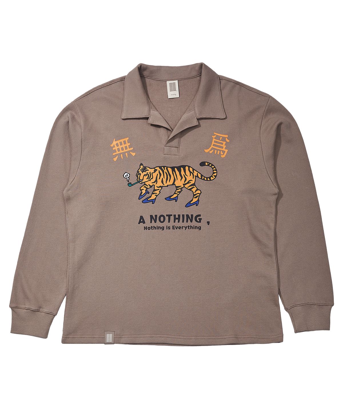 어낫띵(A NOTHING) MU-WI PIN-KNIT COLLAR-TEE (Beige)