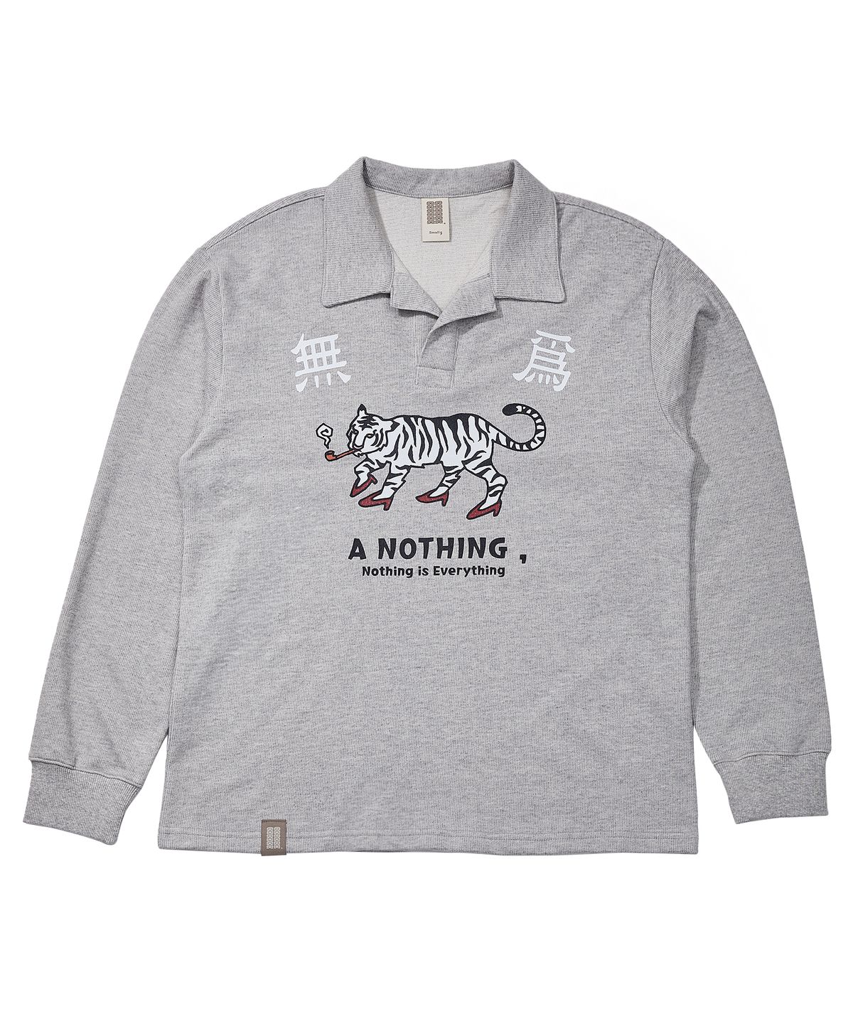 어낫띵(A NOTHING) MU-WI PIN-KNIT COLLAR-TEE (Gray)