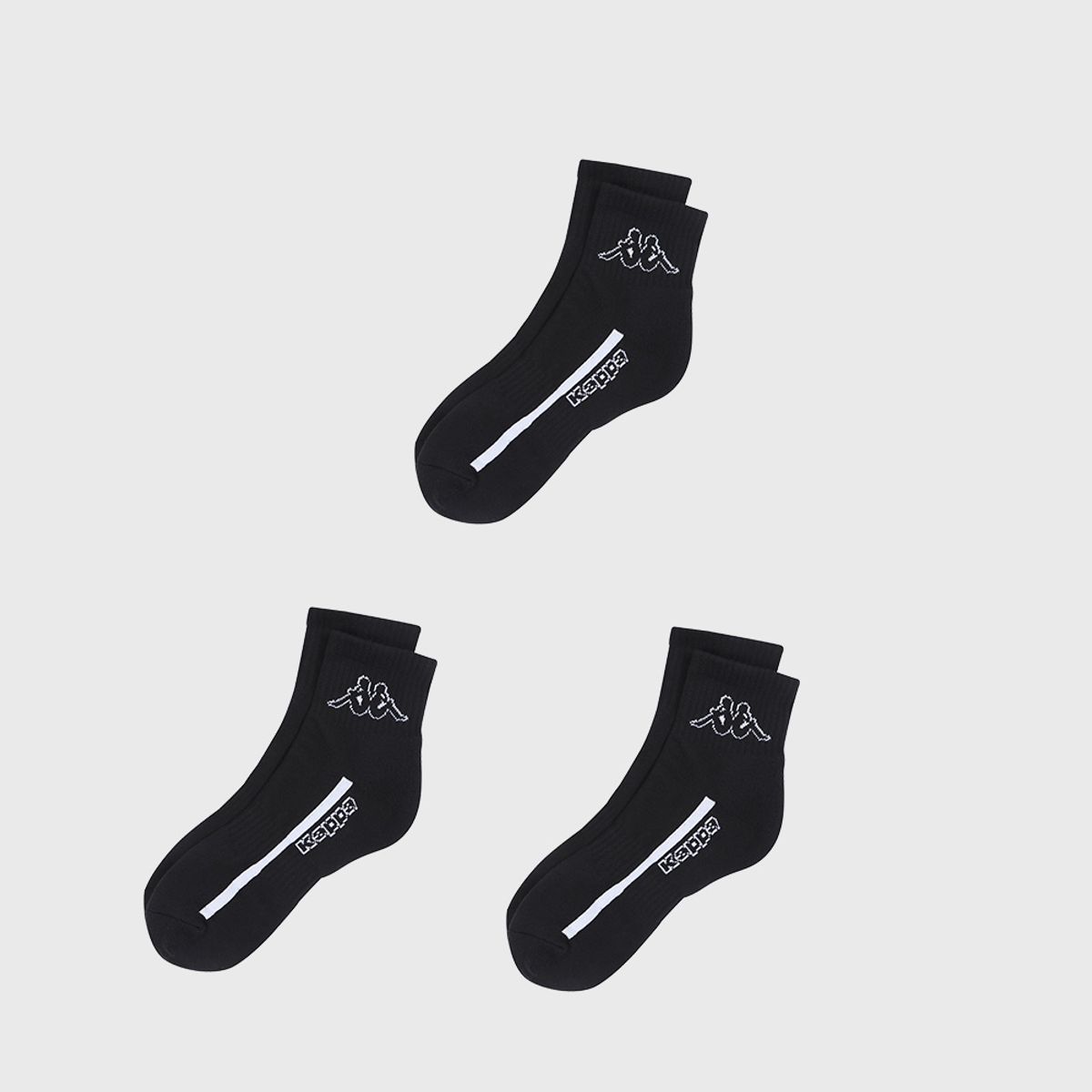 카파(KAPPA) [3PACK]데일리 쿠션 중목 양말