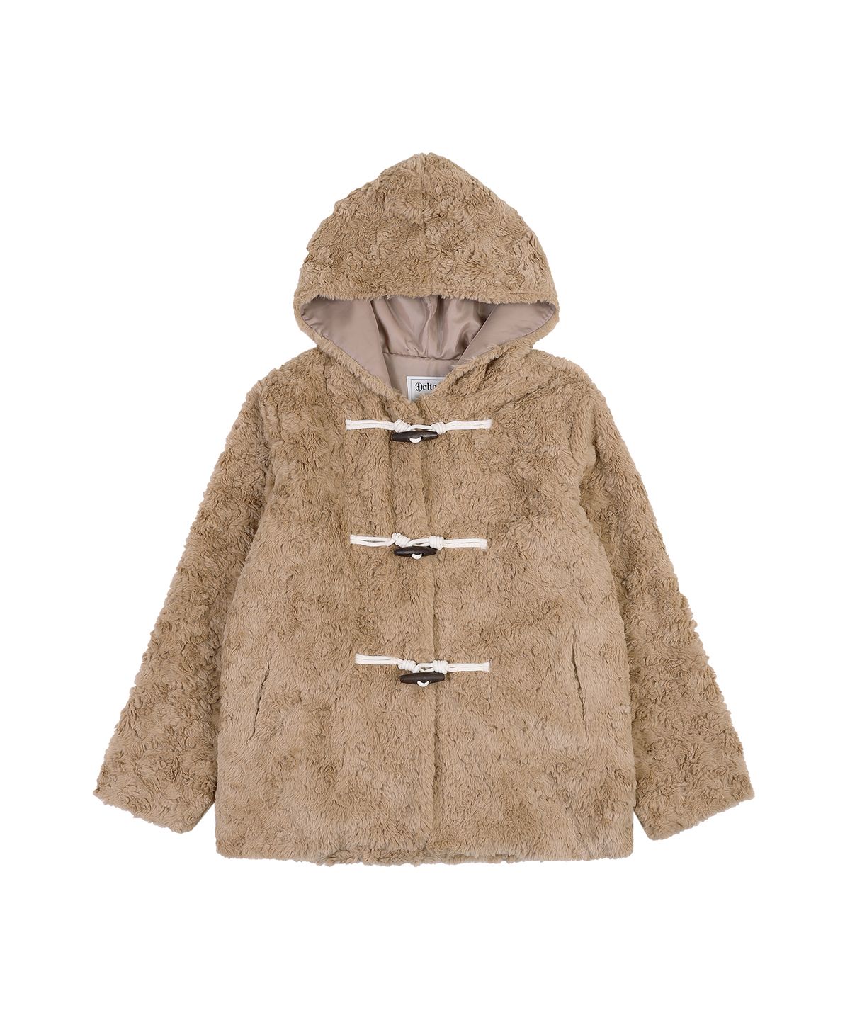 델리센트(DELICCENT) 모모 더플 퍼 코트 [LIGHT BROWN]