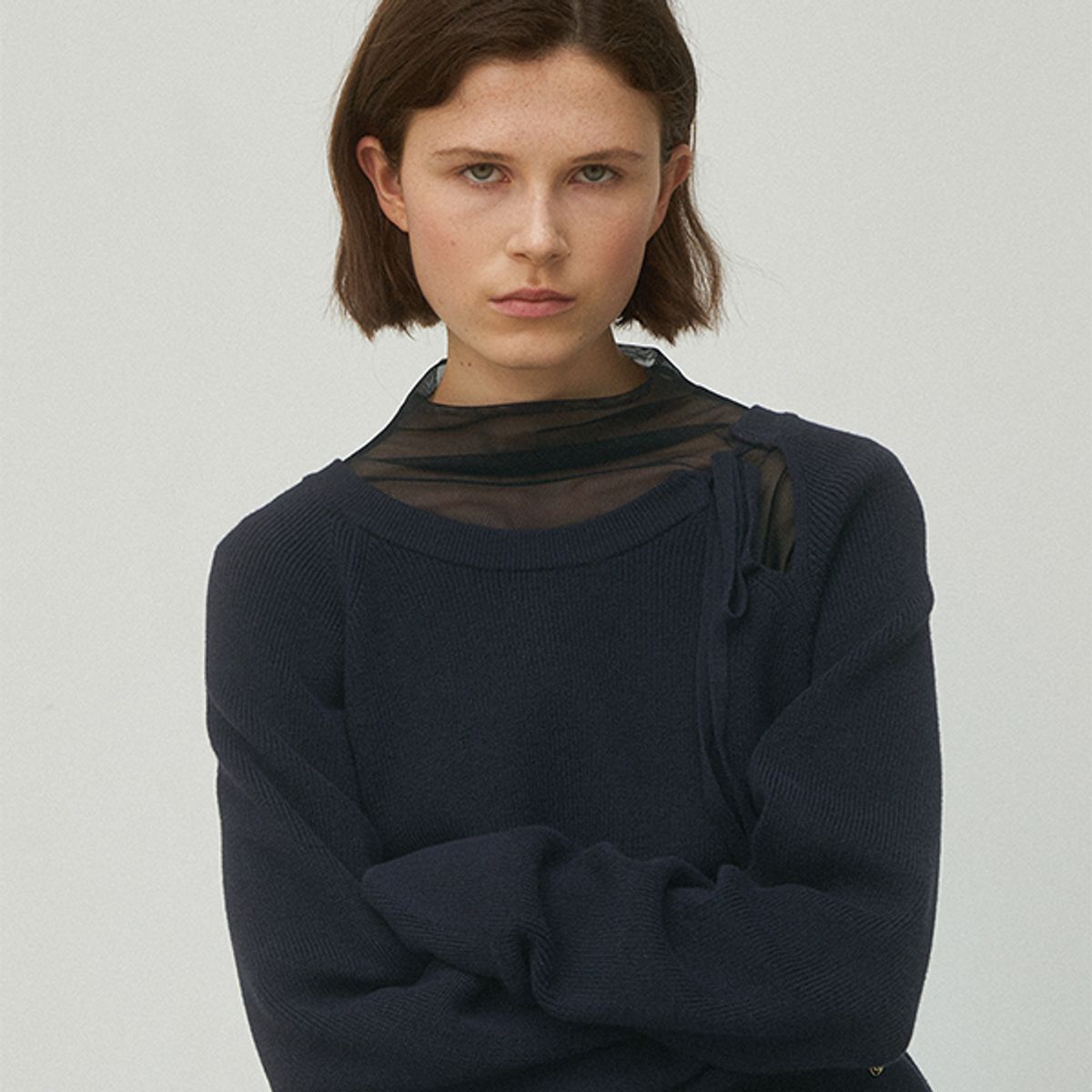 아틀리에 나인(ATELIER NAIN) COLIN RIBBON POINT KNIT(T-6905)