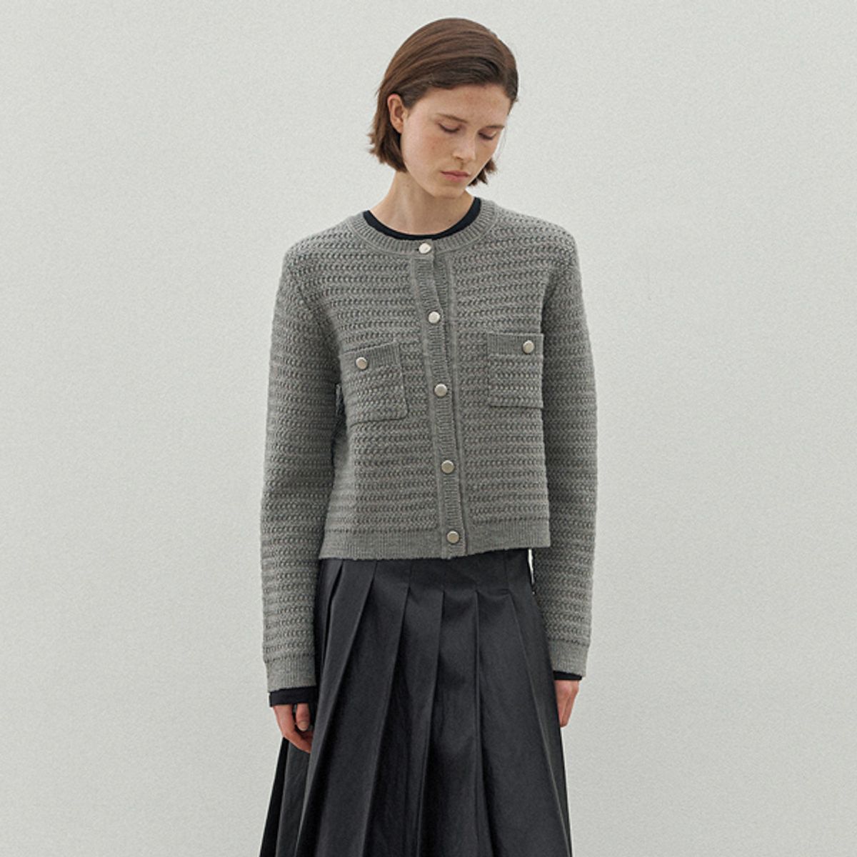아틀리에 나인(ATELIER NAIN) HAILEY TWEED KNIT CARDIGAN(CD-2134)