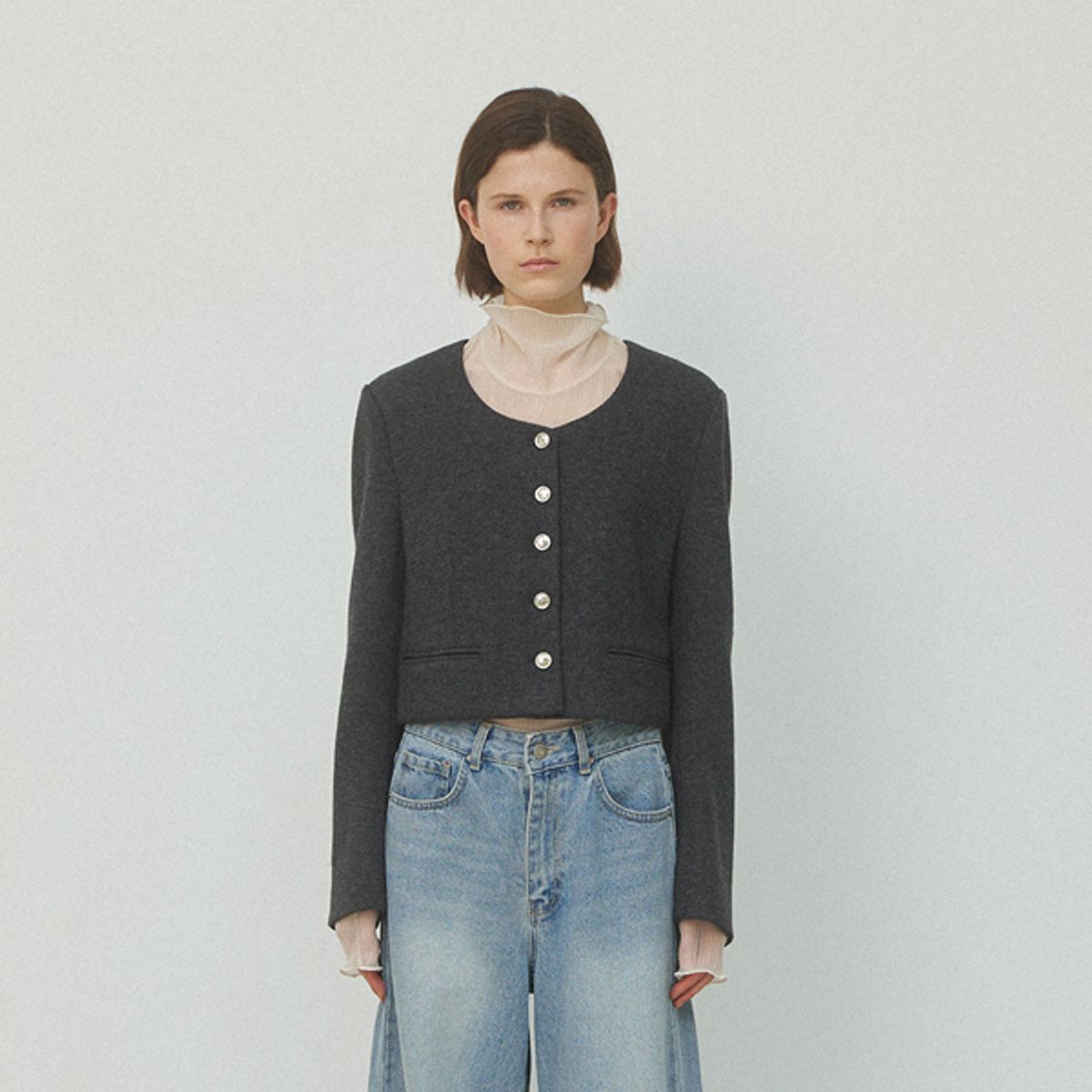 아틀리에 나인(ATELIER NAIN) LUNA SOLID JACKET(JK-2997)