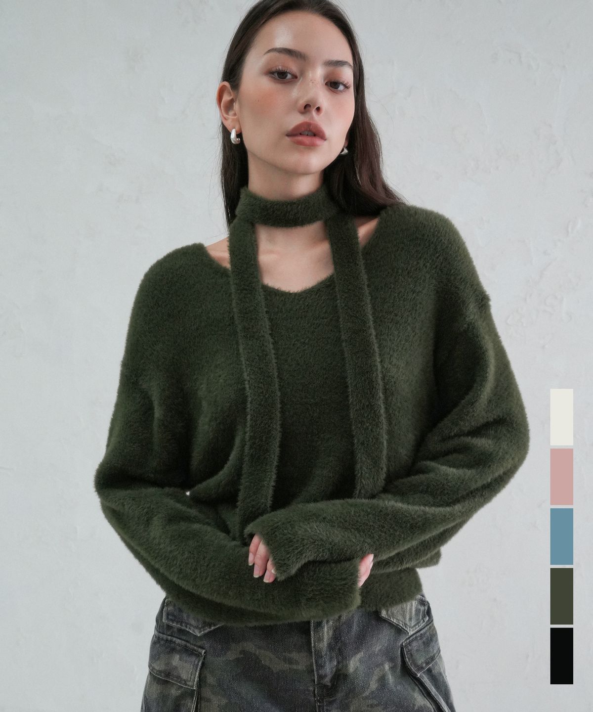 어반드레스(AVANDRESS) Lily Muffler Set Knit - 5COL