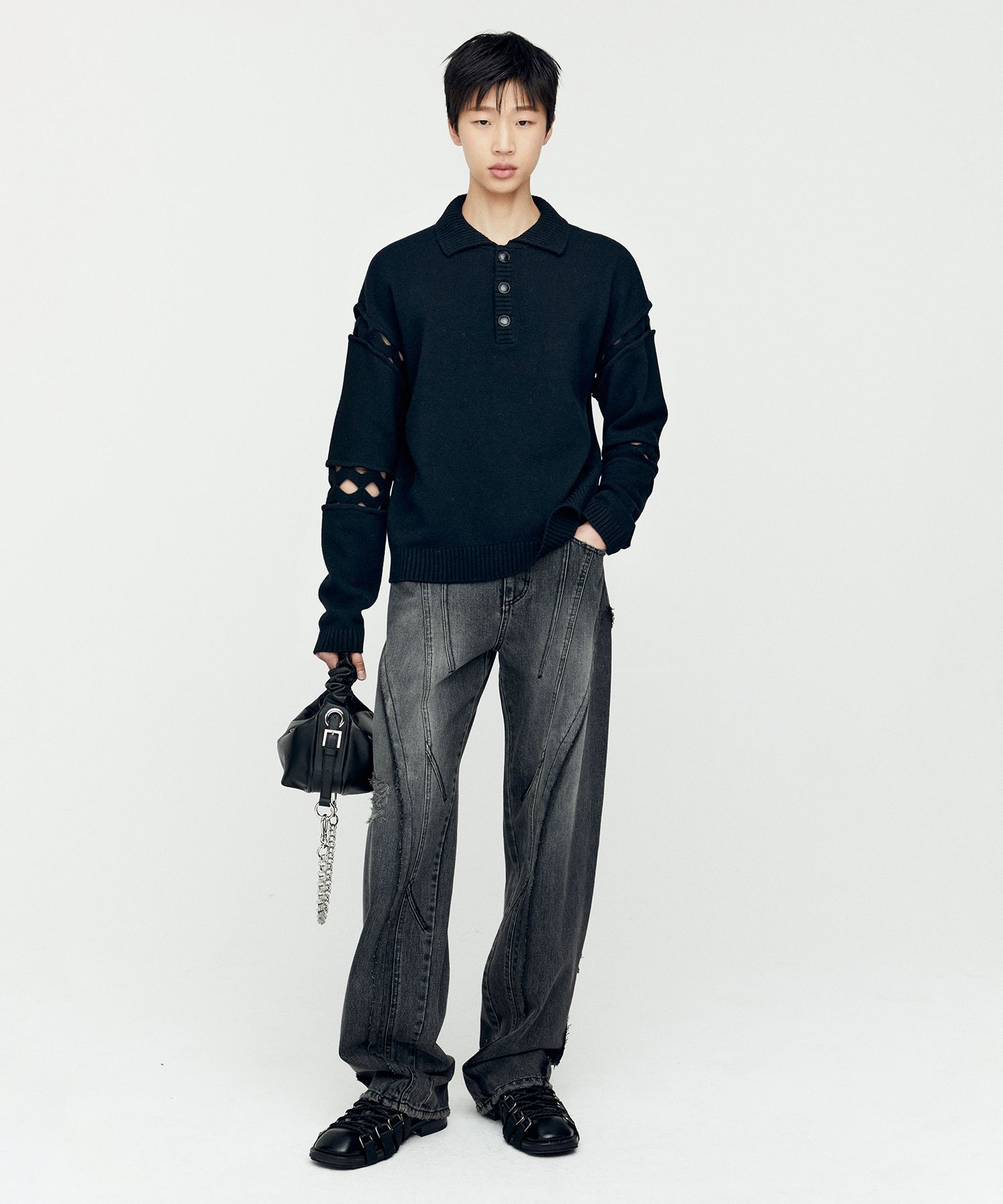 パンツ Panel Carpenter Wide Leg Jeans Blue Panel Carpenter Wide-Leg Jeans by Andersson Bell on Sale