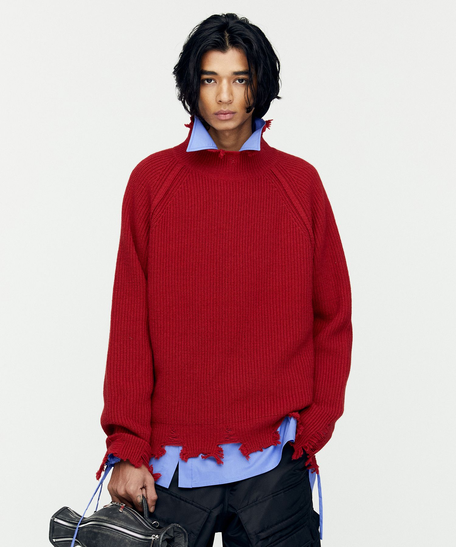 ANDERSSON BELL セーター　ニット　atb1157m ダメージ MUSINSA公式 | ANDERSSON BELL ロゲン タートルネックスウェーター