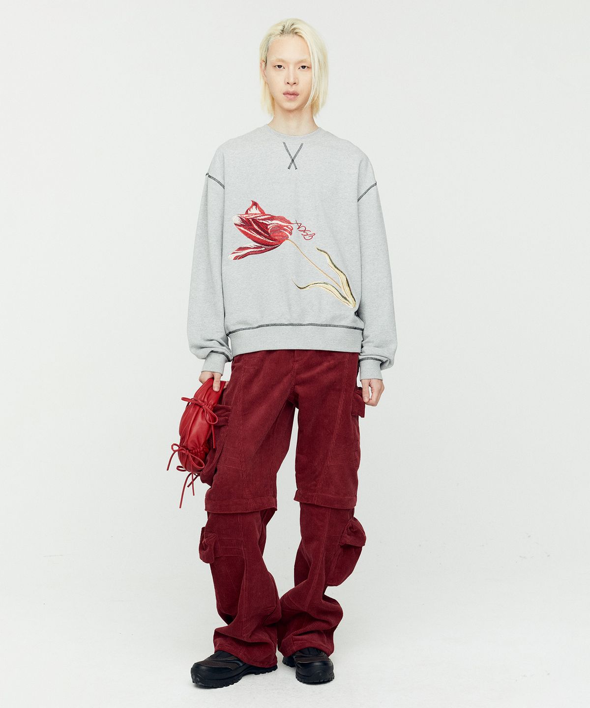 앤더슨벨(ADSB ANDERSSON BELL) (에센셜) ADSB 플로어 스웻셔츠 atb1147u(GREY)