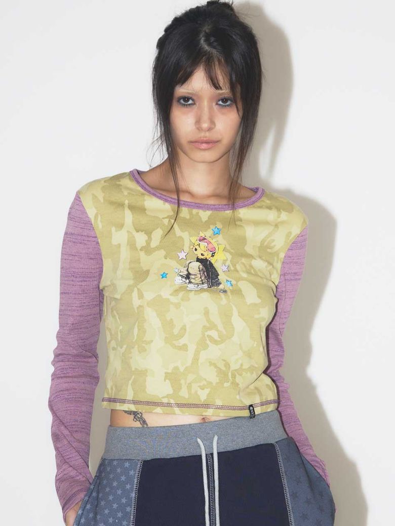 Libra Camo Top Purple
