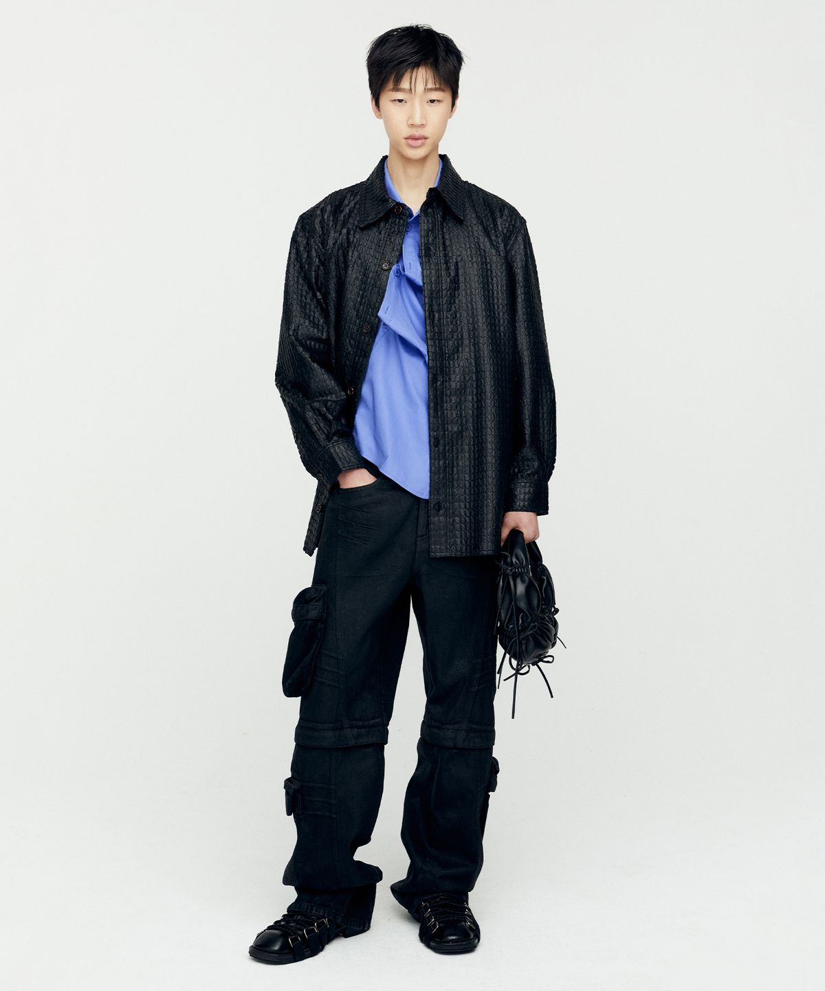 앤더슨벨(ADSB ANDERSSON BELL) 가브리엘 롱 셔츠 atb1135m(BLACK)