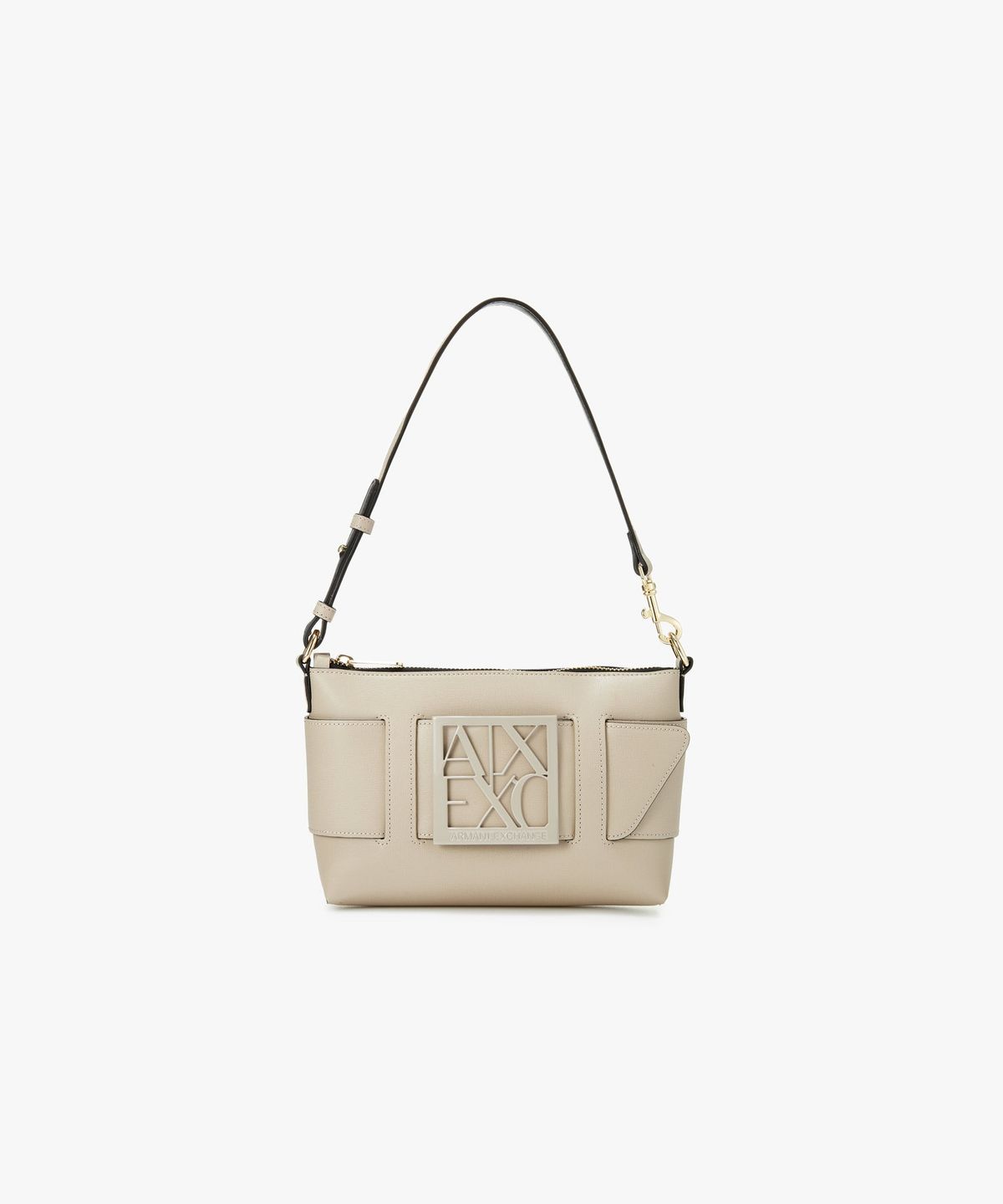 아르마니 익스체인지(ARMANI EXCHANGE) 여성 스퀘어 로고 벨트 숄더백_베이지 A424370510