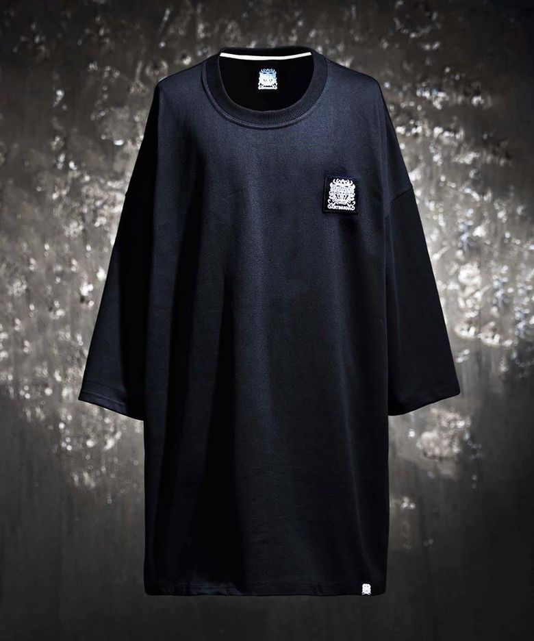 로고 패치 10XL 오버사이즈 티셔츠 블랙