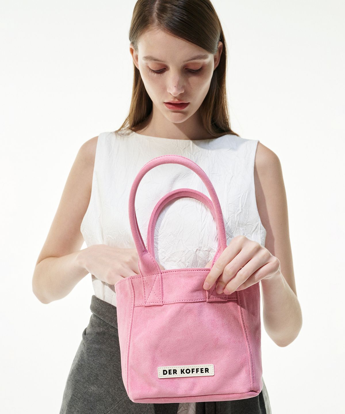 델코퍼(DER KOFFER) SHOPPER SUEDE [PINK]_MINI