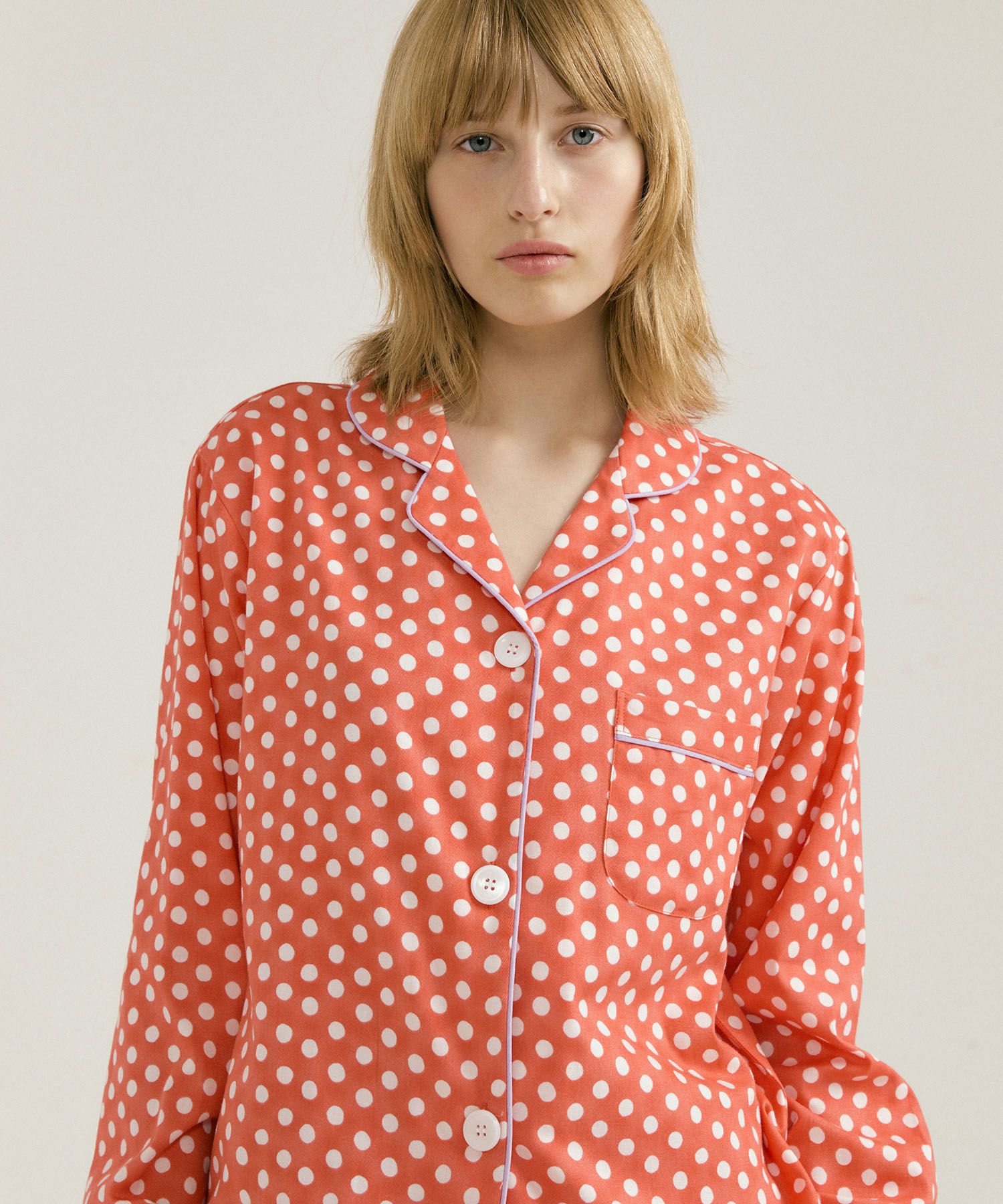 ◆JO'S LOUNGE◆ w Polka Pajama Set JC01S191 w) Polka Pajama Set - JO'S LOUNGE