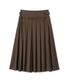 버클 플리츠 스커트 [브라운]