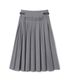 버클 플리츠 스커트 [그레이]