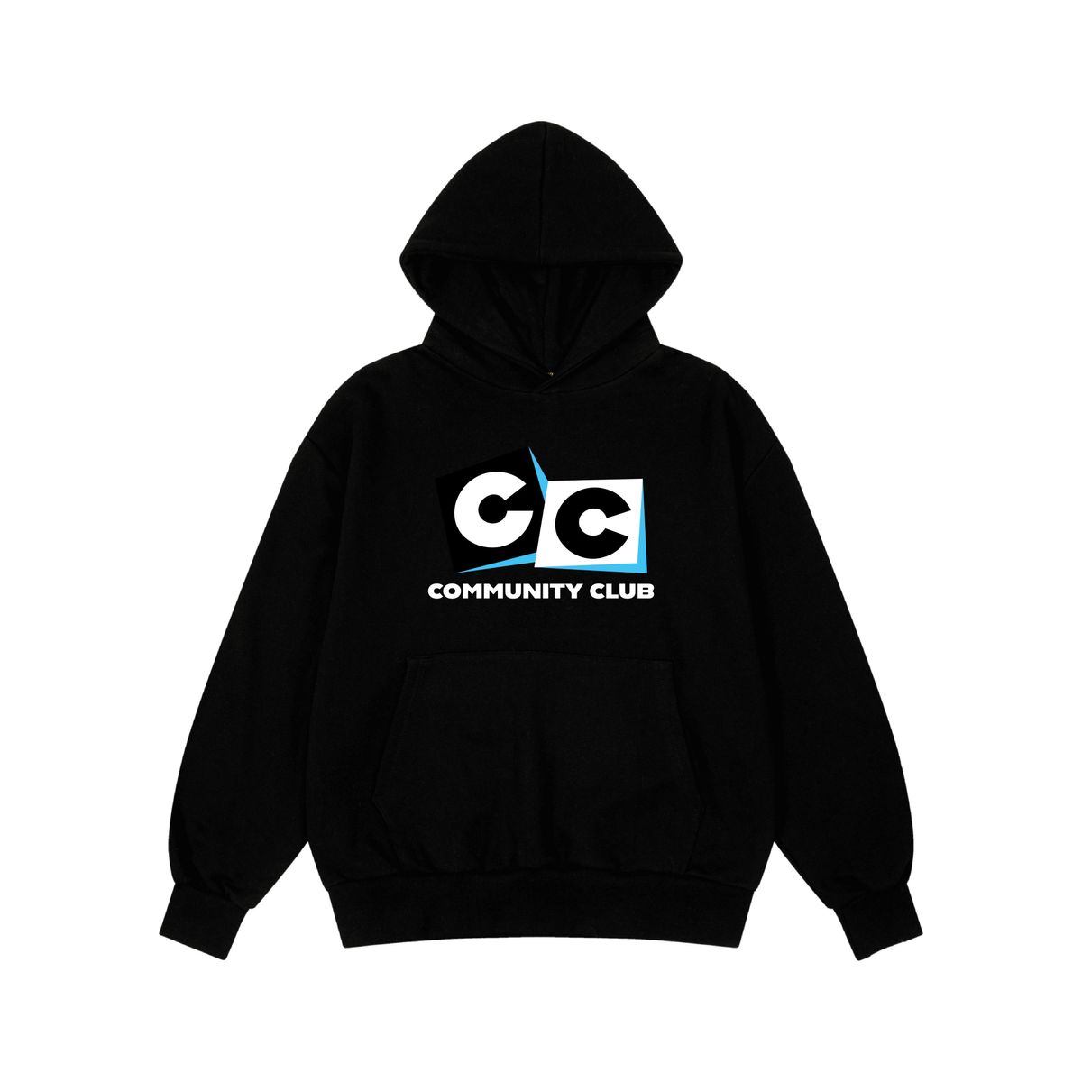 커뮤니티클럽(COMMUNITY CLUB) ACRONYM HOODIE Black