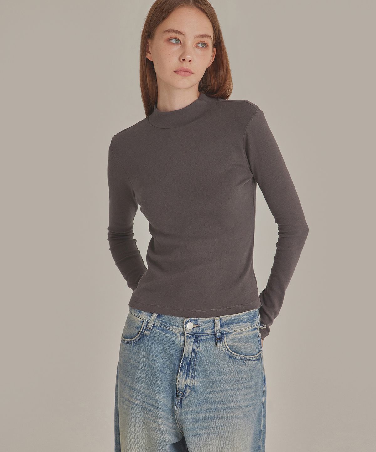 탑걸(TOPGIRL) BASIC MOCK NECK TOP_T426TP116