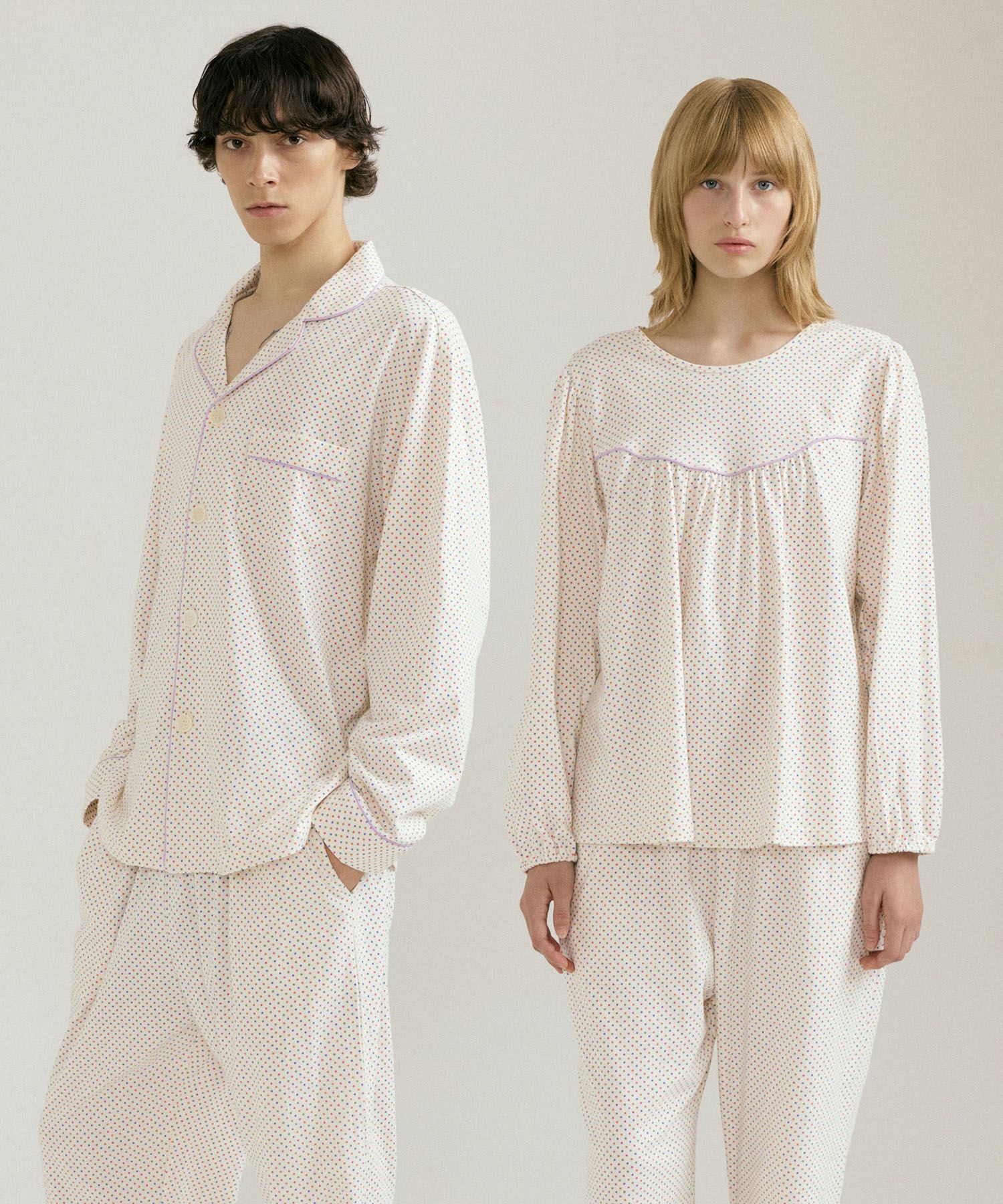 ◆JO'S LOUNGE◆ couple Candle Pajama Set Onepiece CNDLLOC couple) Candle Pajama Set - JO'S LOUNGE