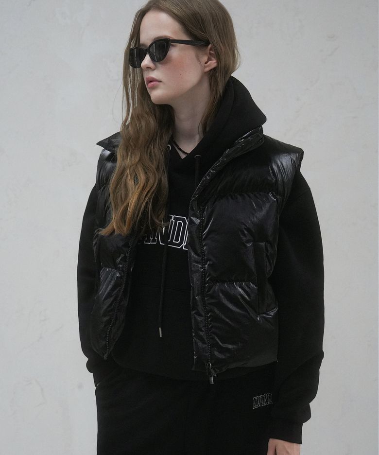 Siberia Duck Stella Crop Vest BLACK