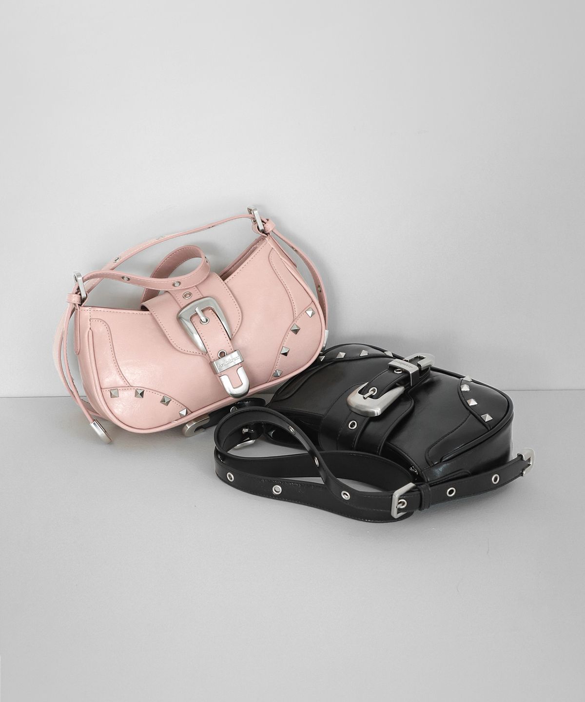 어반드레스(AVANDRESS) Buckle Stud Bag - 2COL