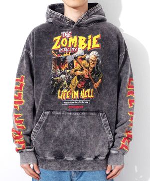 TL The Zombie SP Washed Hoodie (Charcoal)