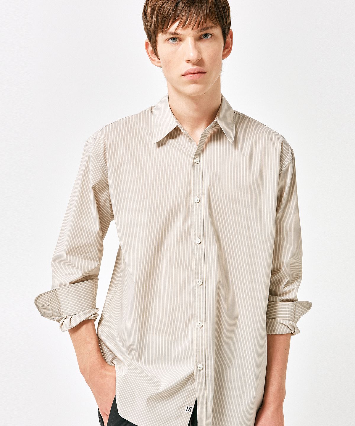 라벨아카이브(LABELARCHIVE) Lowie cotton shirts beige stripe