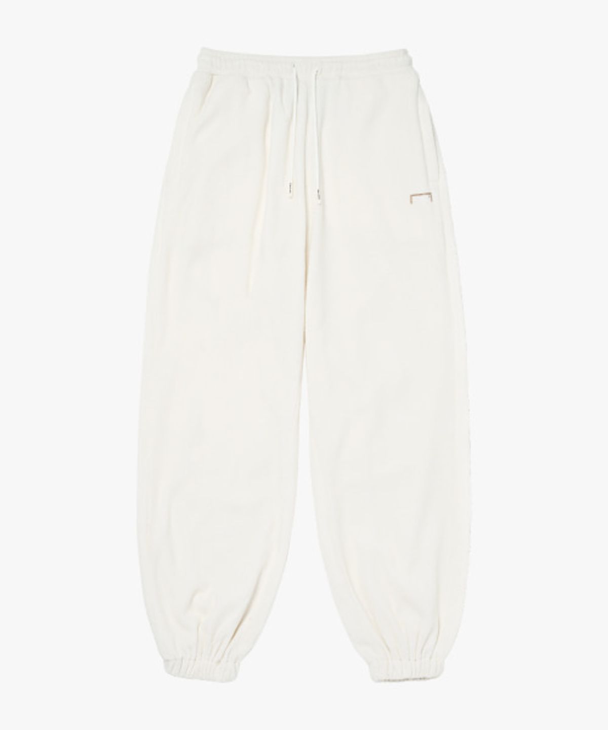 골스튜디오(GOALSTUDIO) ESSENTIAL EMBROIDERY FLEECE JOGGER-OFF WHITE