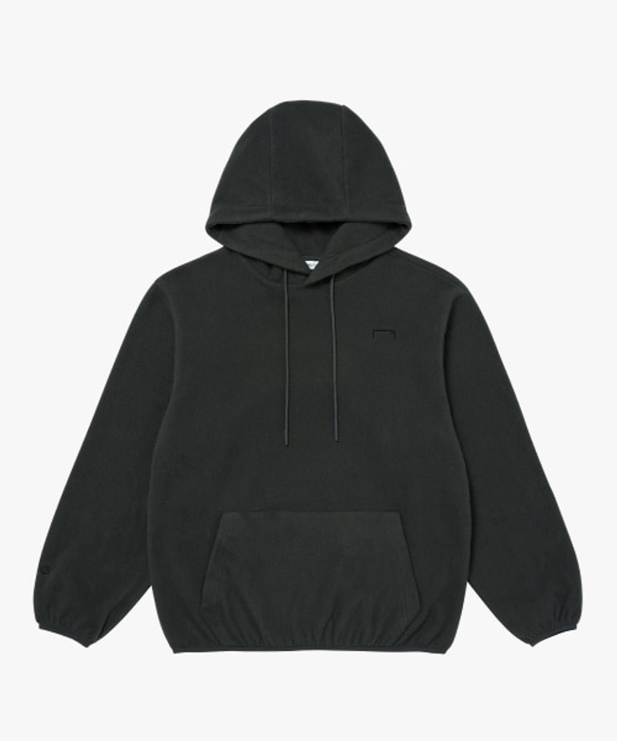 골스튜디오(GOALSTUDIO) ESSENTIAL EMBROIDERY FLEECE HOODIE-CHARCOAL