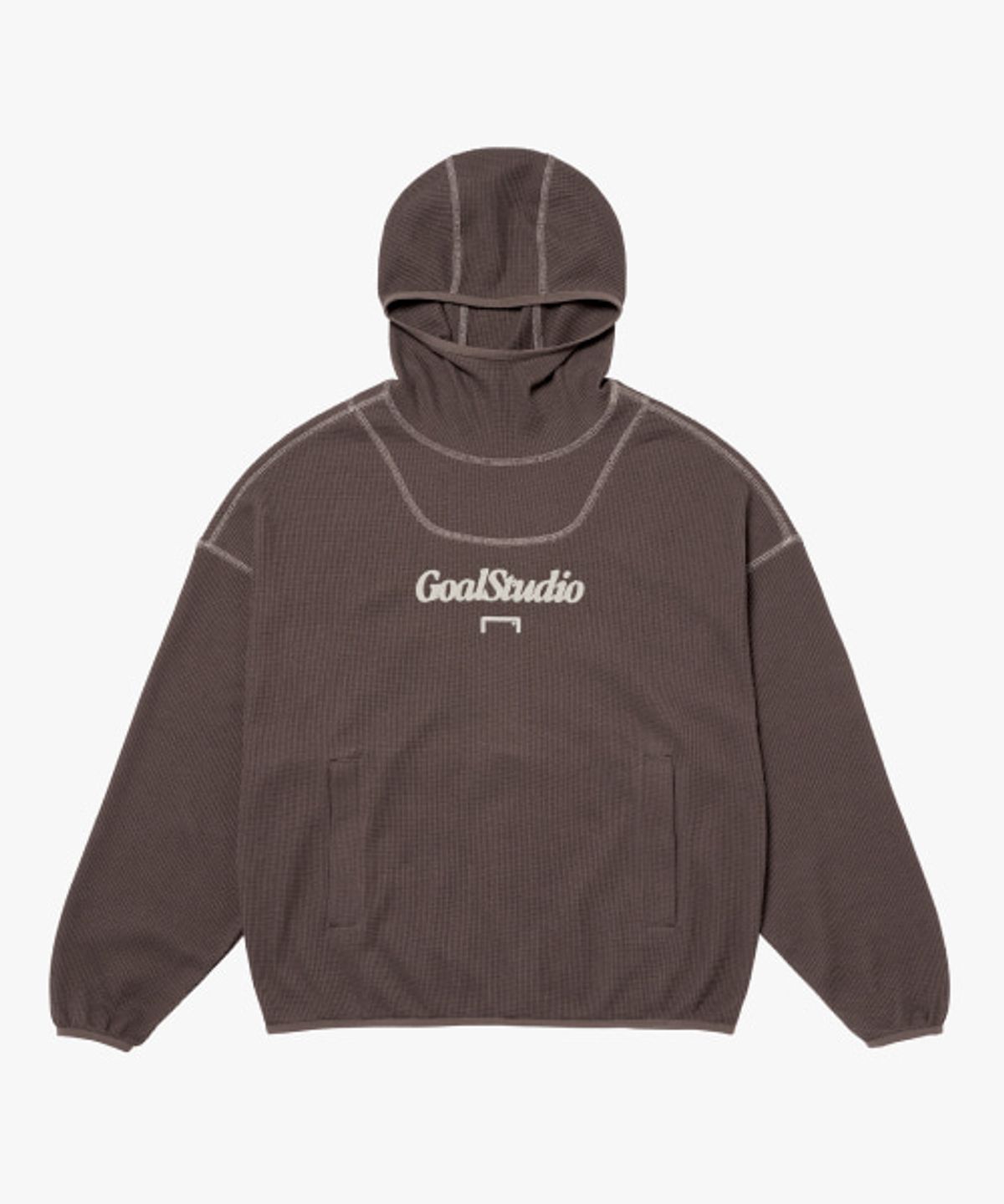 골스튜디오(GOALSTUDIO) WAFFLE OVER FIT HOODIE-INDIE PURPLE