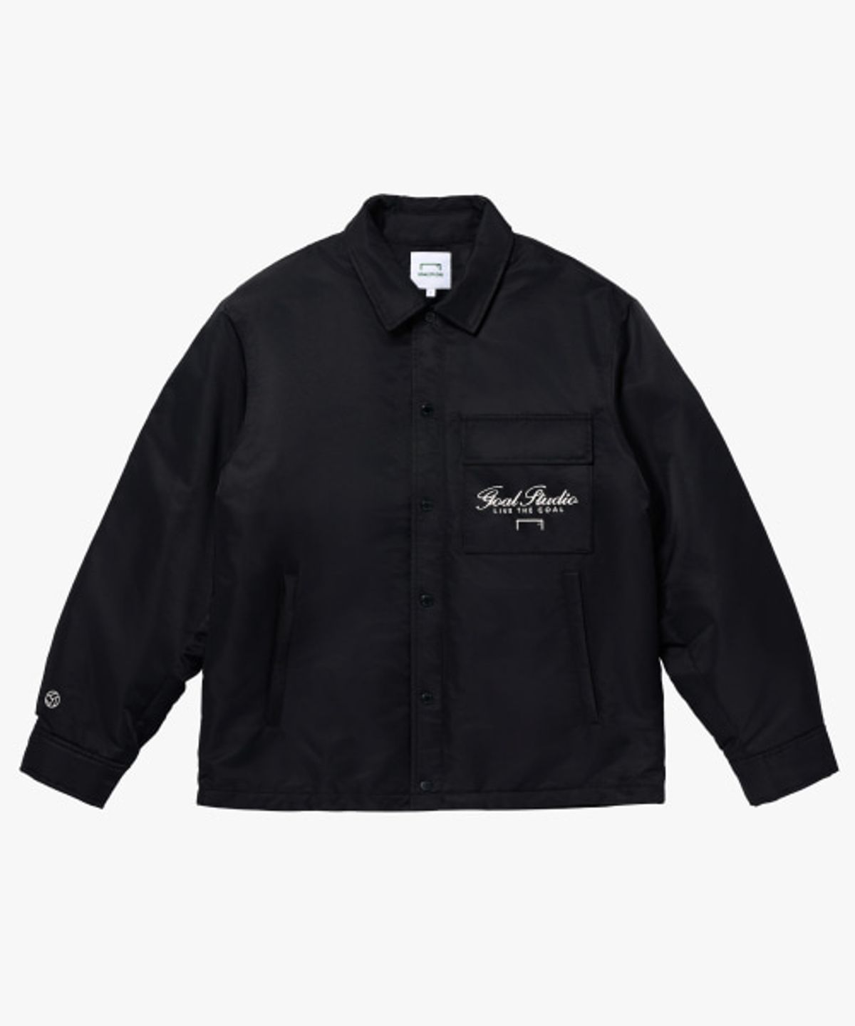 골스튜디오(GOALSTUDIO) EMBROIDERY PADDED SHIRT JACKET-BLACK