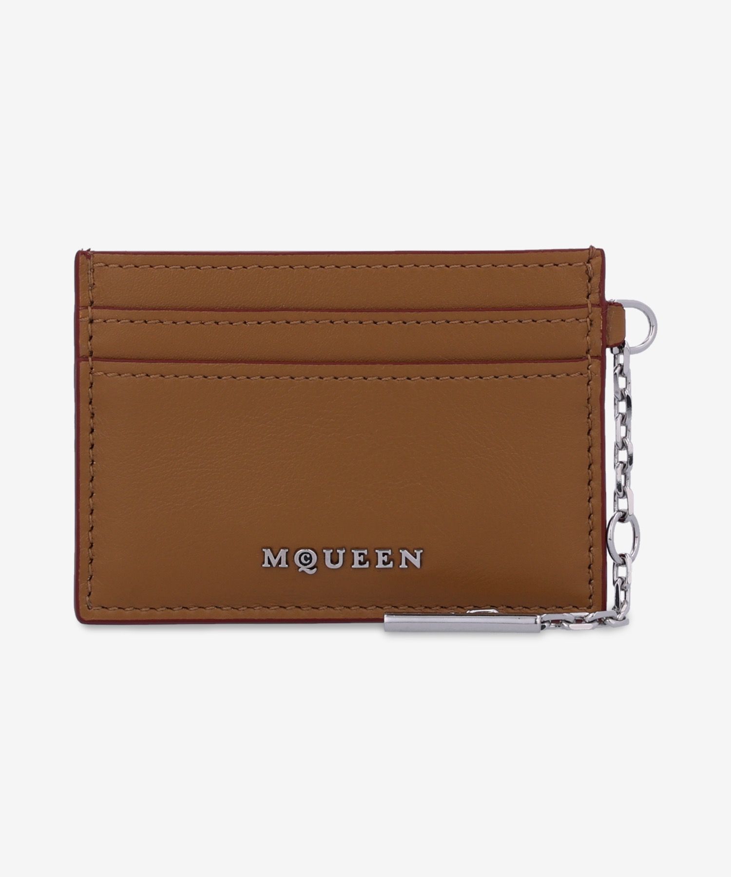 【関税込み】McQueen シルバー 'McQueen Sling' カードケース MUSINSA | ALEXANDER McQUEEN Silver Sling Card Holder - Pecan