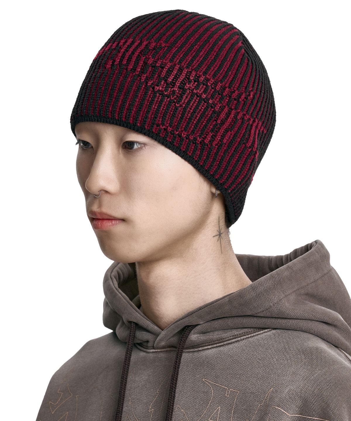 아조바이아조(AJOBYAJO) [PBA] Tribal AJO Two Tone Beanie [BURGUNDY]