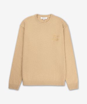 볼드 폭스 헤드 엠브로이드 니트 - 베이지 / NM00812KT1112P245