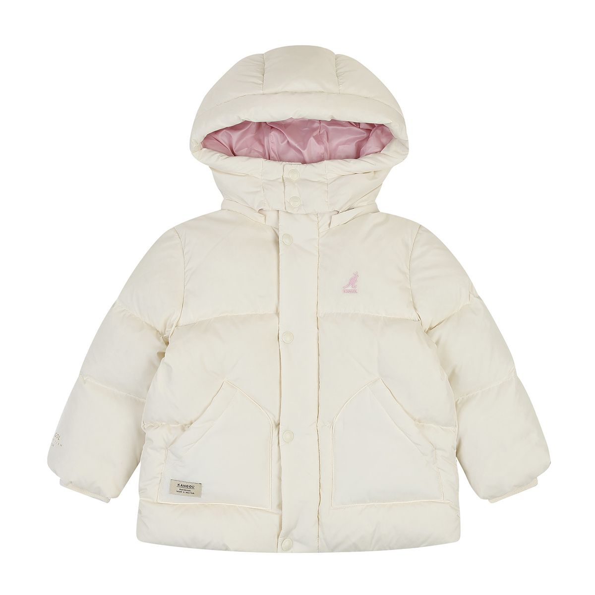 캉골키즈(KANGOL KIDS) 시그니처 푸퍼 숏 다운 QD 0006 아이보리