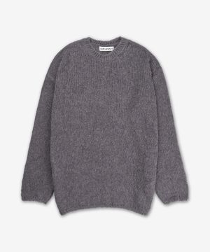 팝오버 라운드 넥 니트 - 그레이 / W4243PF