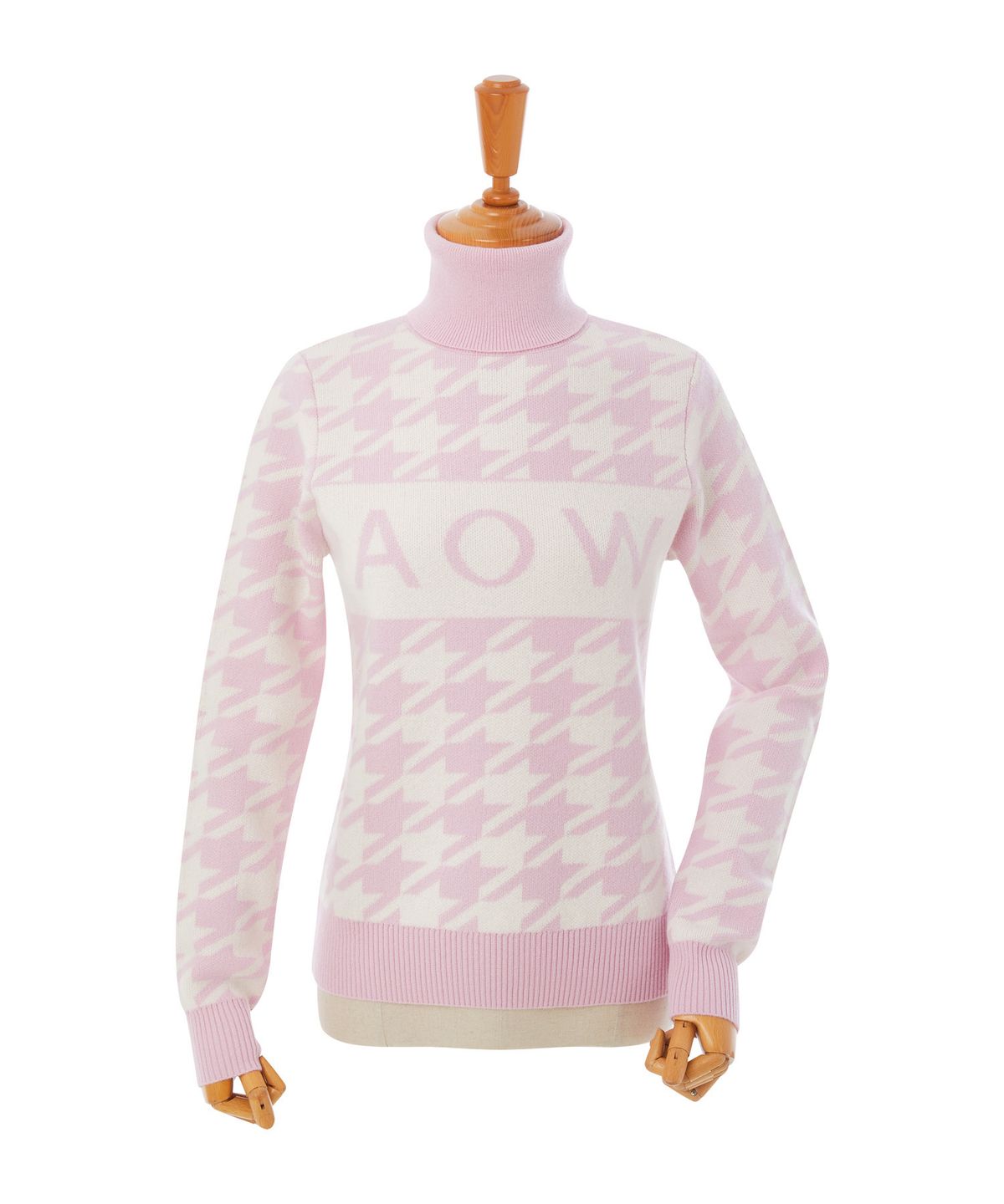 에이오더블유(AOW) HOUNDTOOTH CASHMERE KNIT PULLOVER