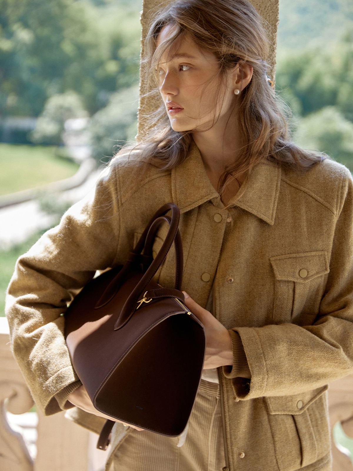 르니나(LENINA) BESSIE tote shoulder bag_BROWN
