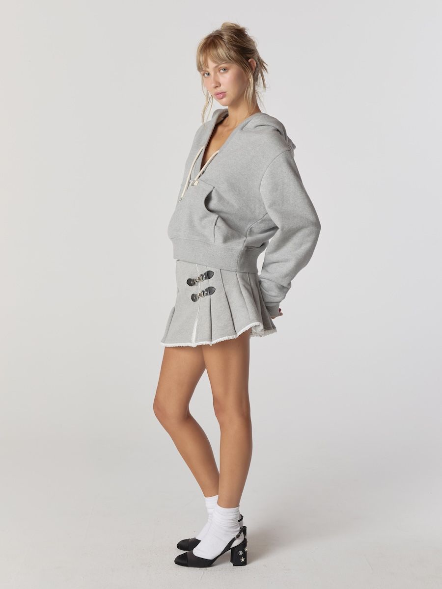★ GLOWNY★ CIAO BUCKLE MINI SKIRT GRAY GY24FASK007 MUSINSA | GLOWNY CIAO BUCKLE MINI SKIRT (GRAY)