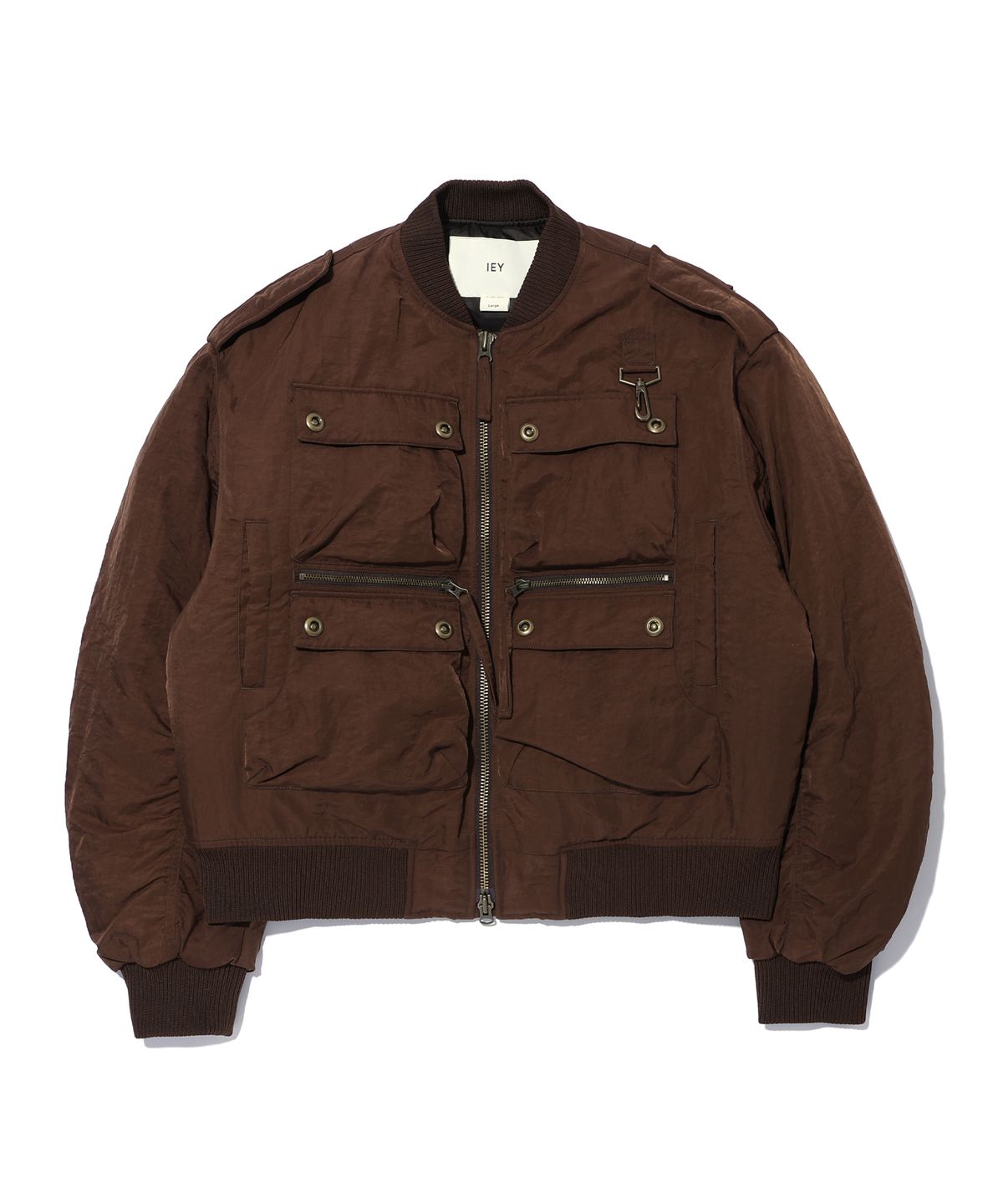 이에이(IEY) MAC MULTI BOMBER JACKET Brown