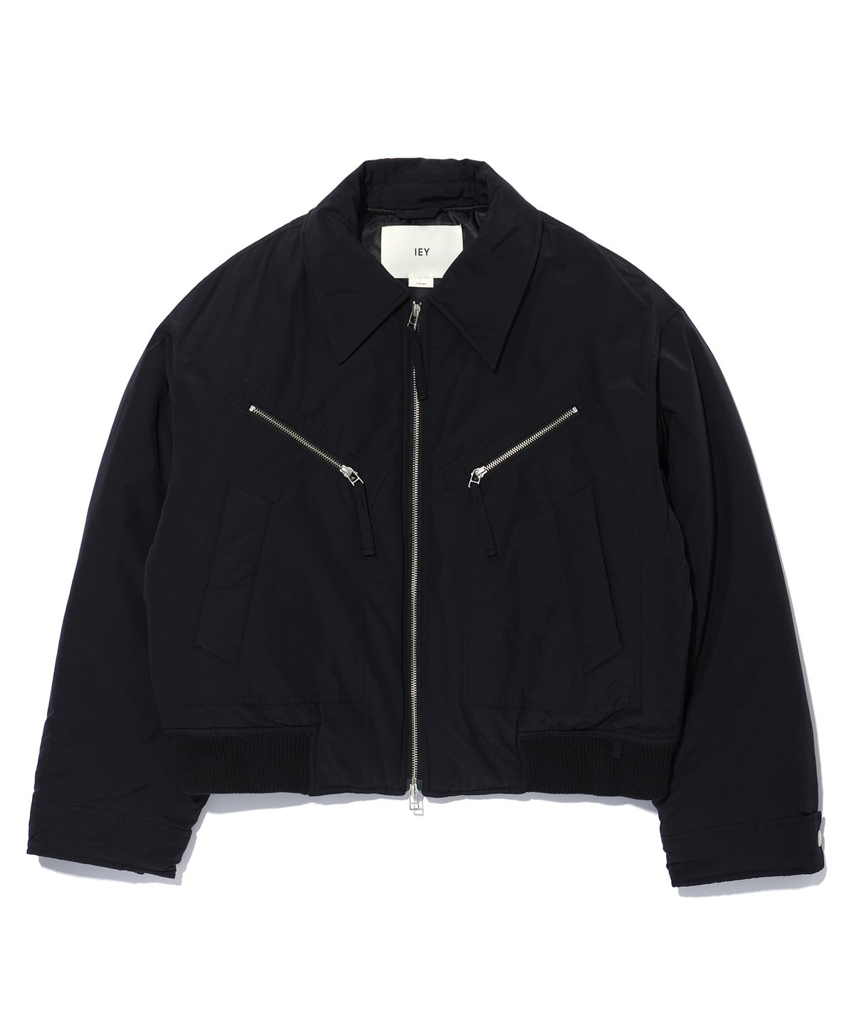 이에이(IEY) PANEL PADDED JUMPER Black