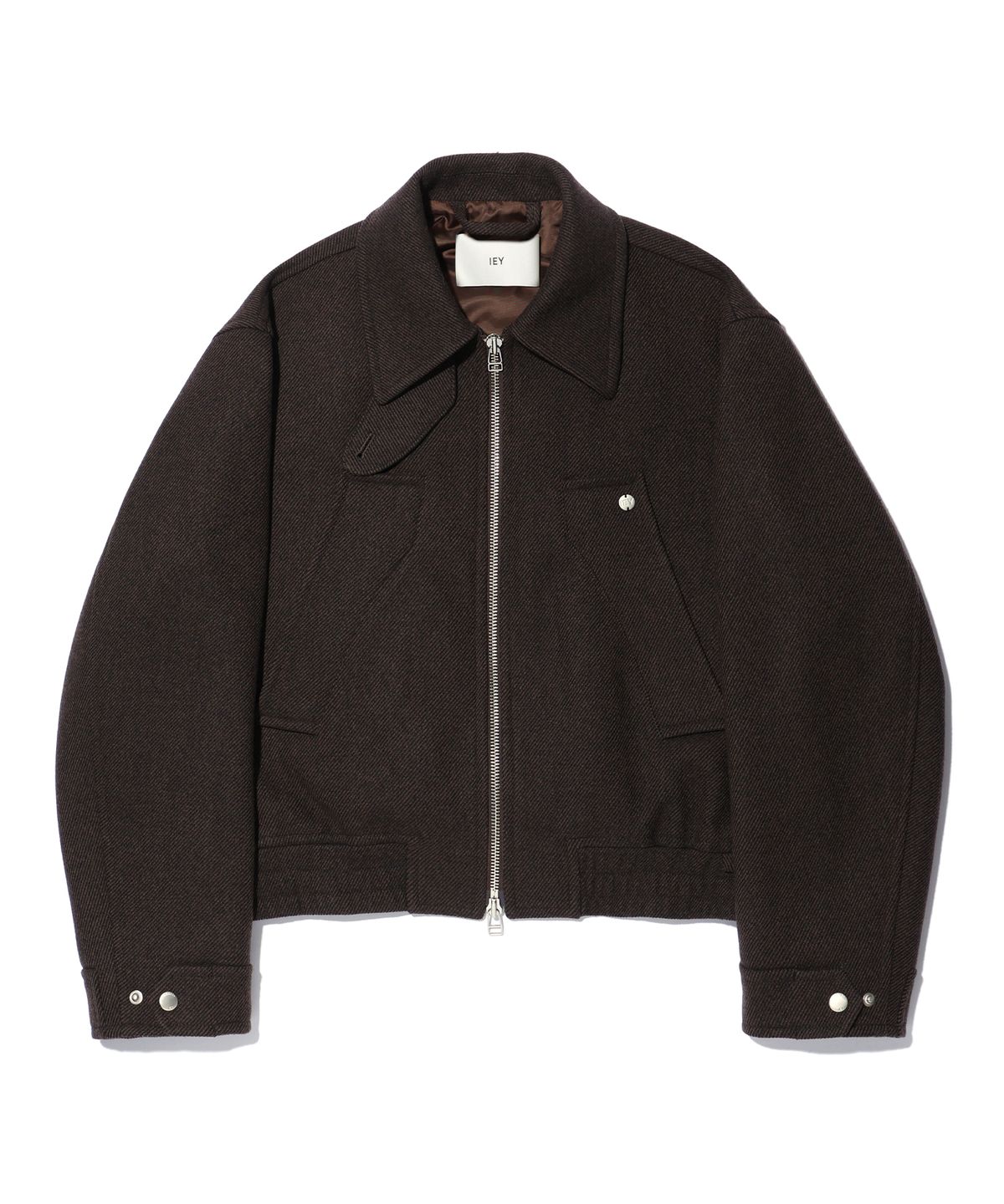 이에이(IEY) TAP WOOL JACKET Brown
