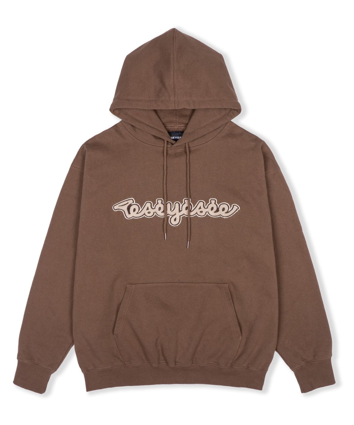 예스아이씨(YESEYESEE) WID x Y.E.S Trumpet Logo Hoodie Brown