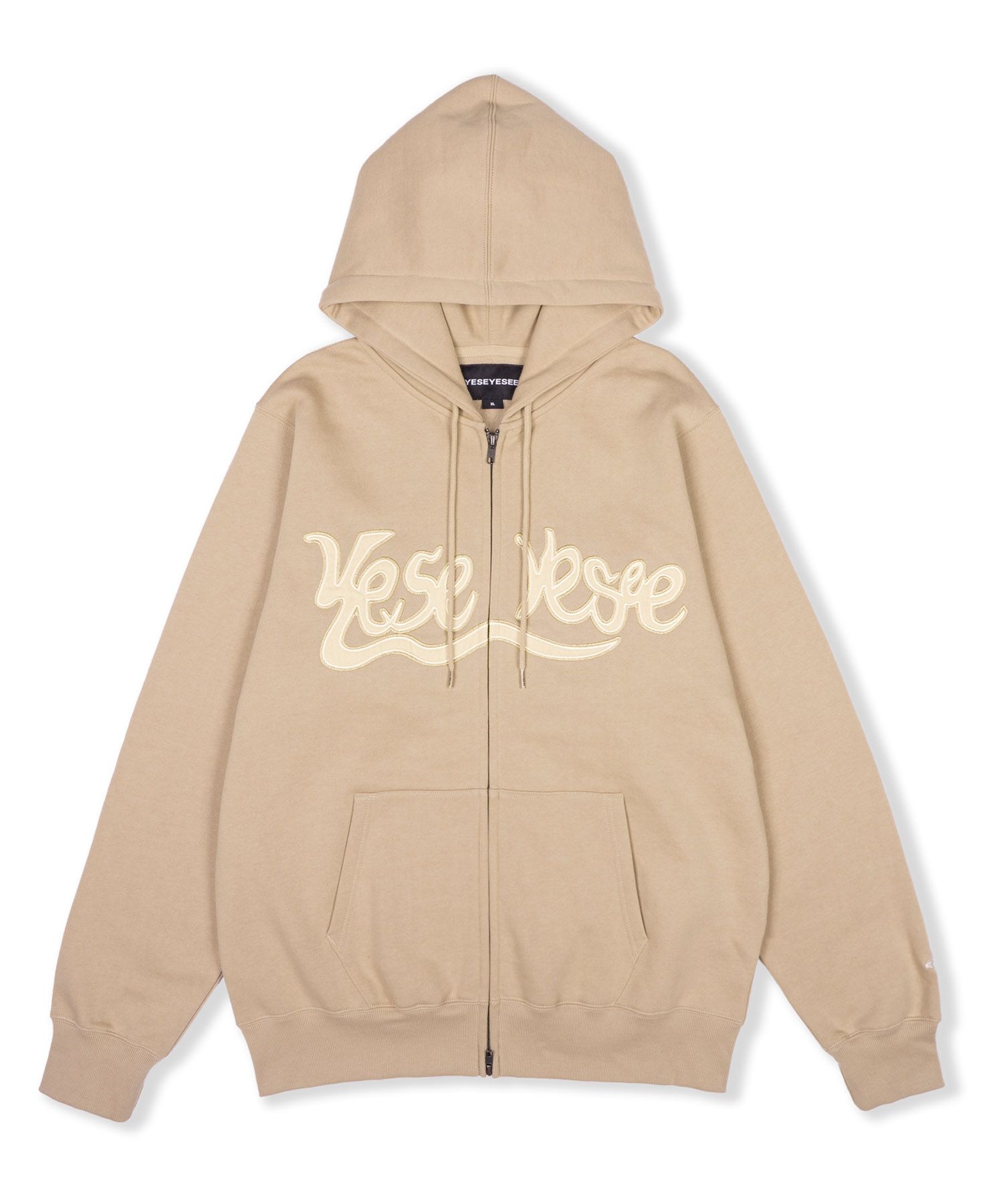 yeseyesee® :: Y.E.S Snail Logo Zip-up Hoodie Khaki