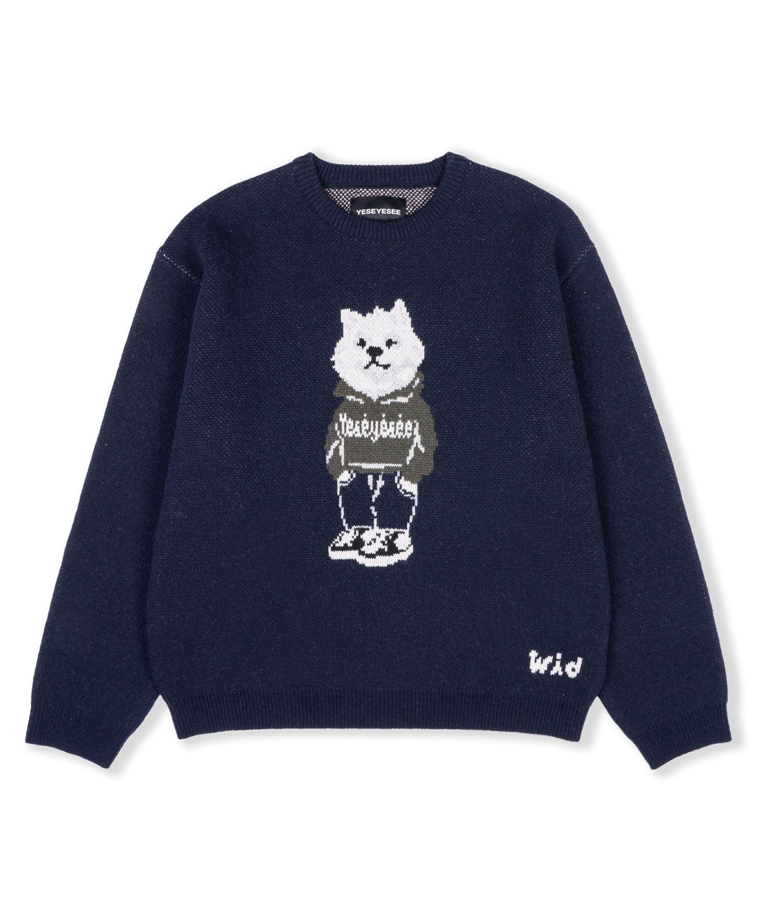 【YESEYESEE】 WID x Y.E.S Dog Graphic Knit Pullover ★送料込 MUSINSA | YESEYESEE WID x Y.E.S Dog Graphic Knit Pullover Navy