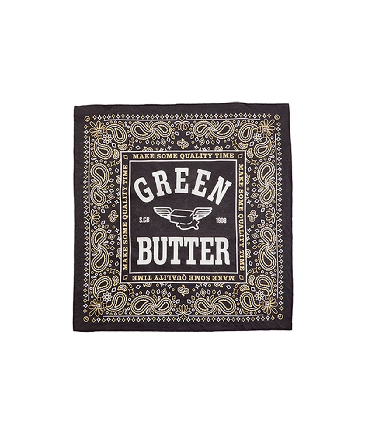 그린버터(GREENBUTTER) Butter Wing Bandana (Black)