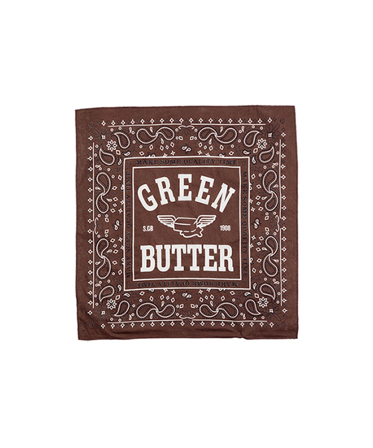그린버터(GREENBUTTER) Butter Wing Bandana (Brown)