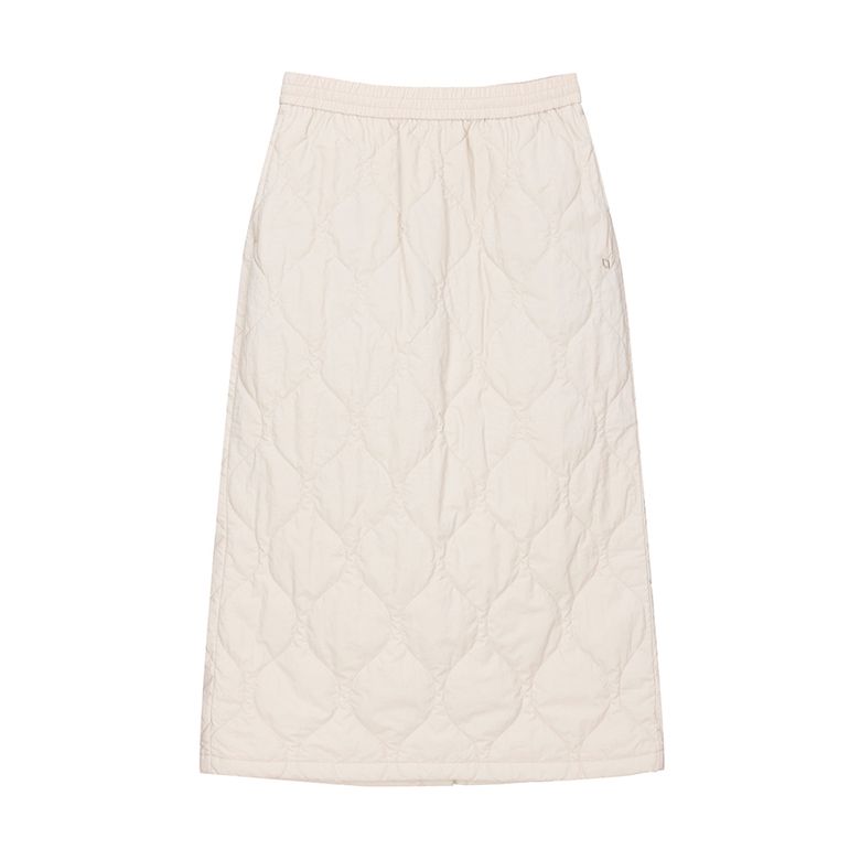 W 코지 경량 패딩 스커트 R Light Beige