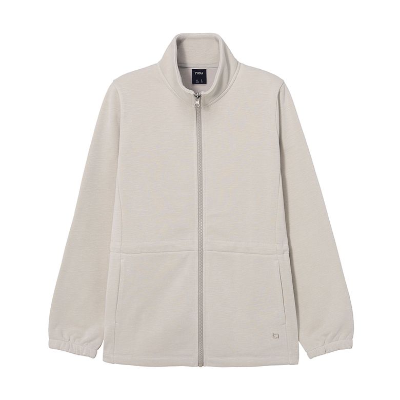W 텐셀 본딩 하이넥 자켓 Light Beige