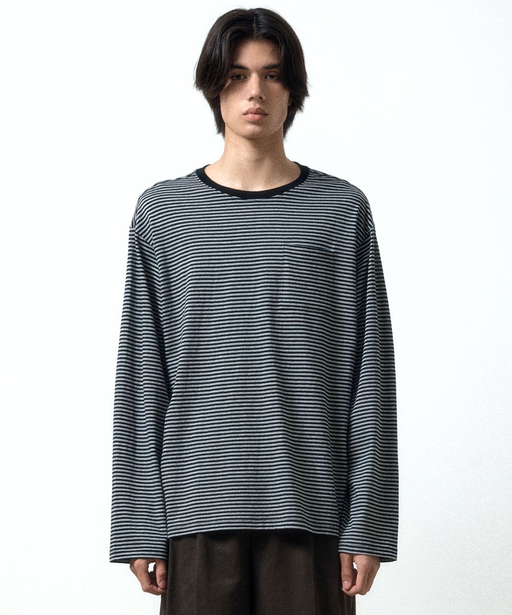 ★送料・関税込★CRITIC★POCKET STRIPE LONG SLEEVE.S★Tシャツ MUSINSA | MAISON MINED POCKET STRIPE LONG SLEEVE T SHIRT BLACK